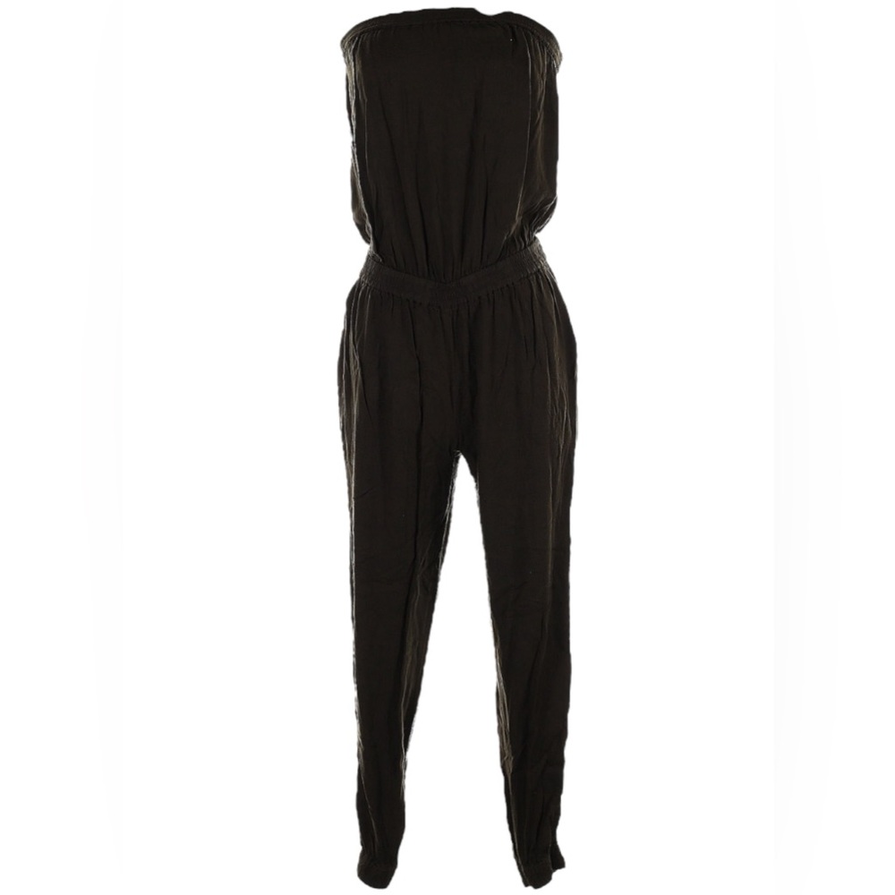 Azure skies strapless jumpsuit